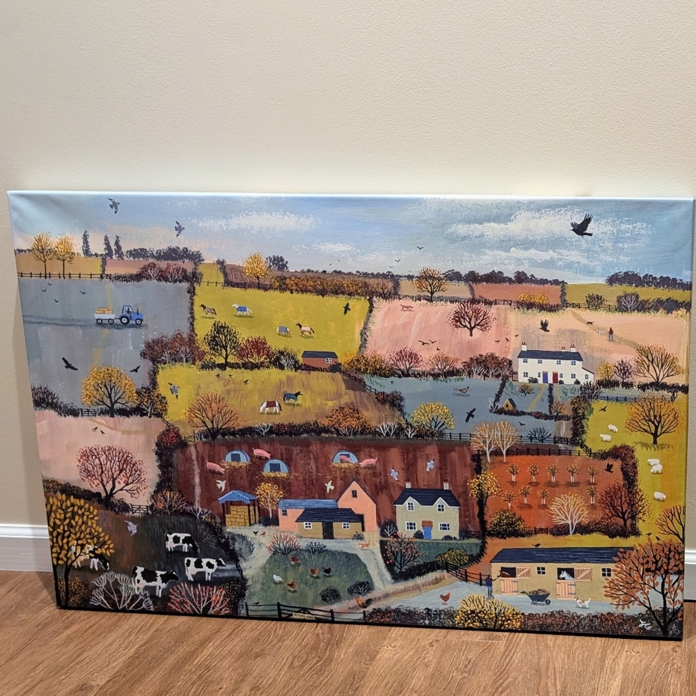 Colorful Countryside Canvas Art Brand New!